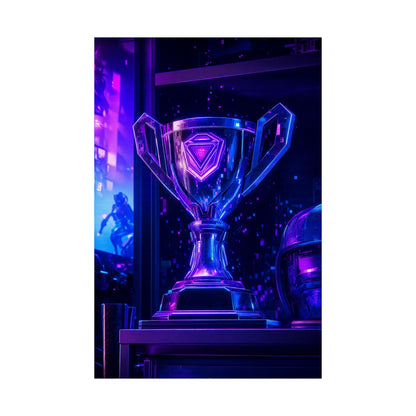 Gaming Trophy On Shelf - Gaming Culture Art Print (Matte Poster) - Moikas