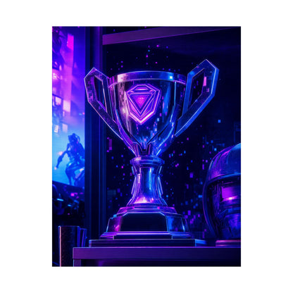 Gaming Trophy On Shelf - Gaming Culture Art Print (Matte Poster) - Moikas