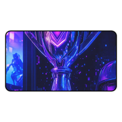 Gaming Trophy On Shelf - Gaming Culture Gaming Desk Mat - Moikas