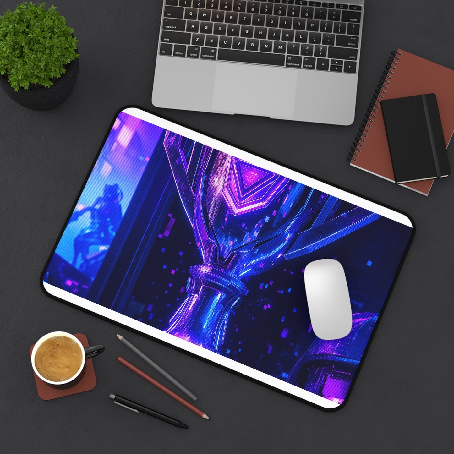 Gaming Trophy On Shelf - Gaming Culture Gaming Desk Mat - Moikas