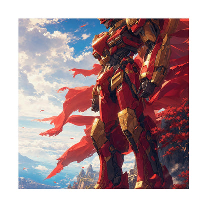 Giant Robot On Cliffside - Anime Manga Art Print (Matte Poster) - Moikas