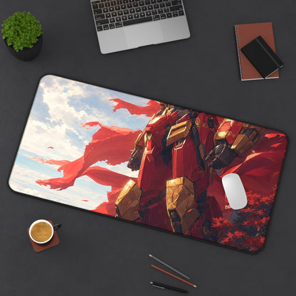 Giant Robot On Cliffside - Anime Manga Gaming Desk Mat - Moikas
