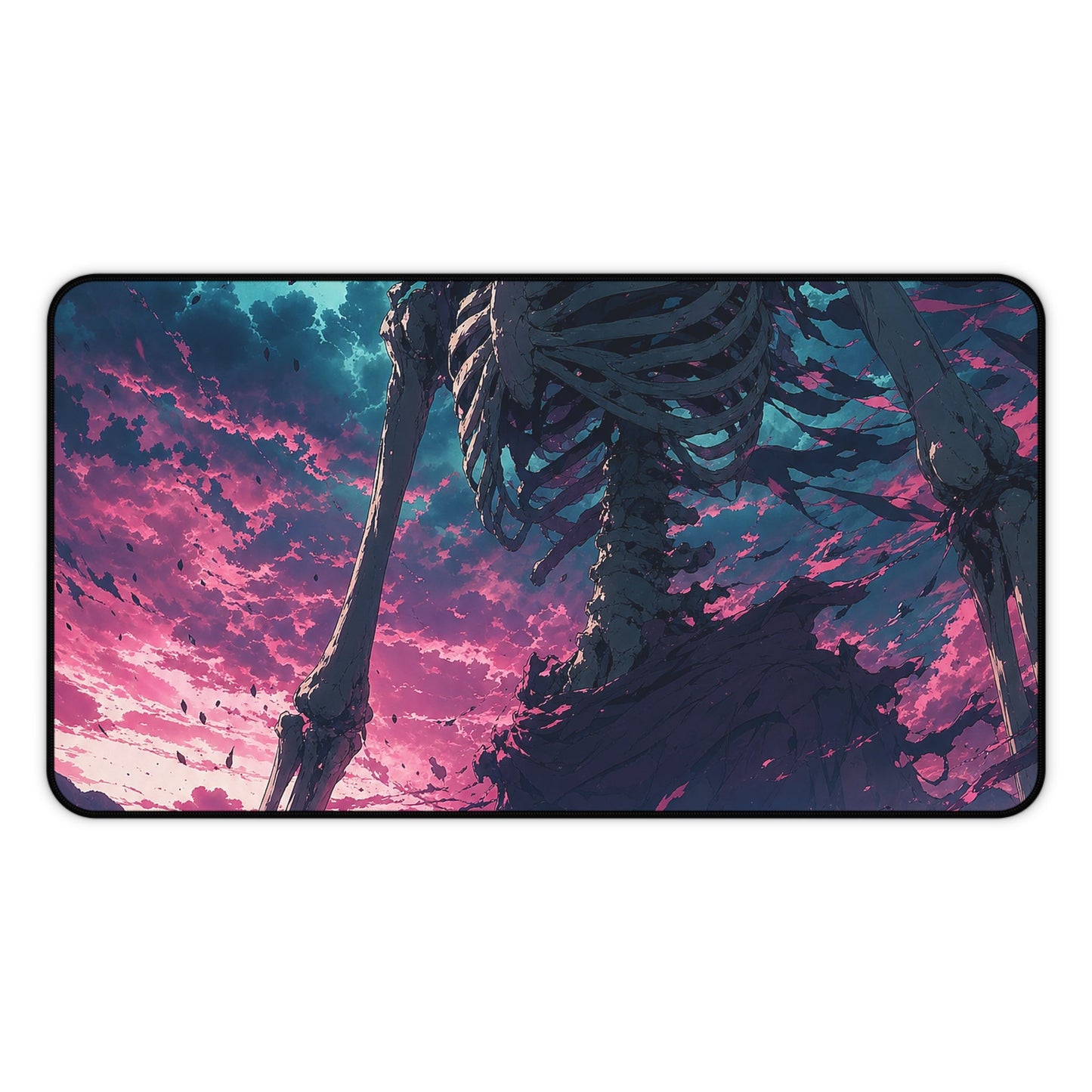 Giant Skeleton Looming Over Village - Anime Manga Gaming Desk Mat - Moikas