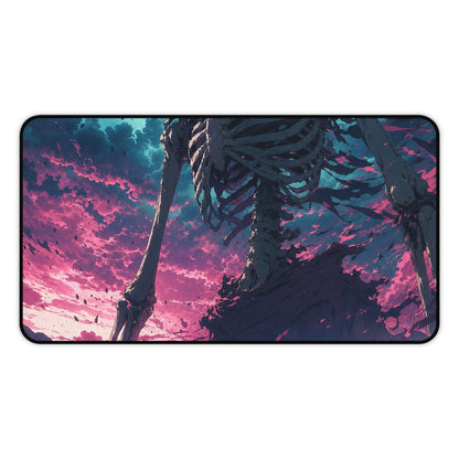 Giant Skeleton Looming Over Village - Anime Manga Gaming Desk Mat - Moikas