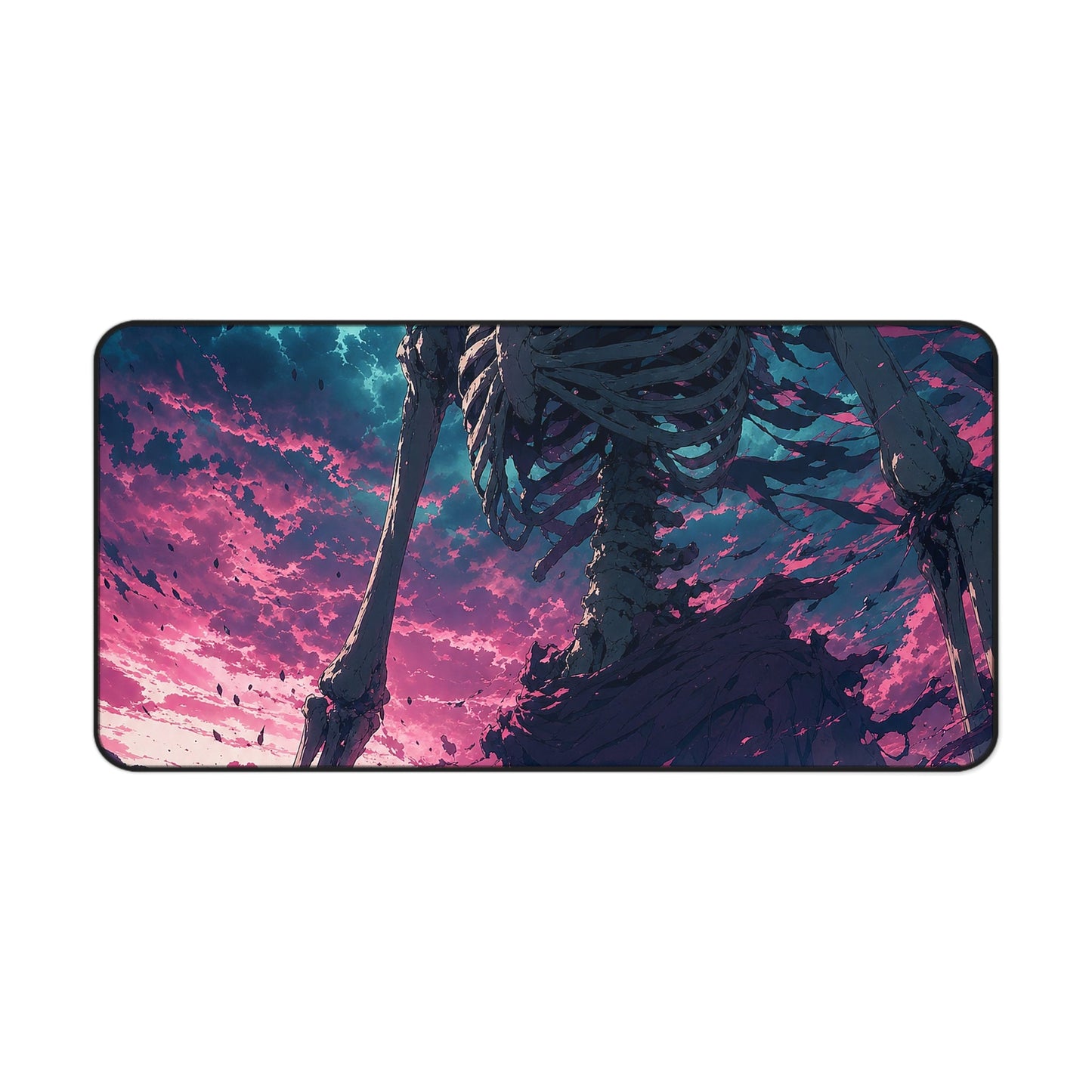 Giant Skeleton Looming Over Village - Anime Manga Gaming Desk Mat - Moikas