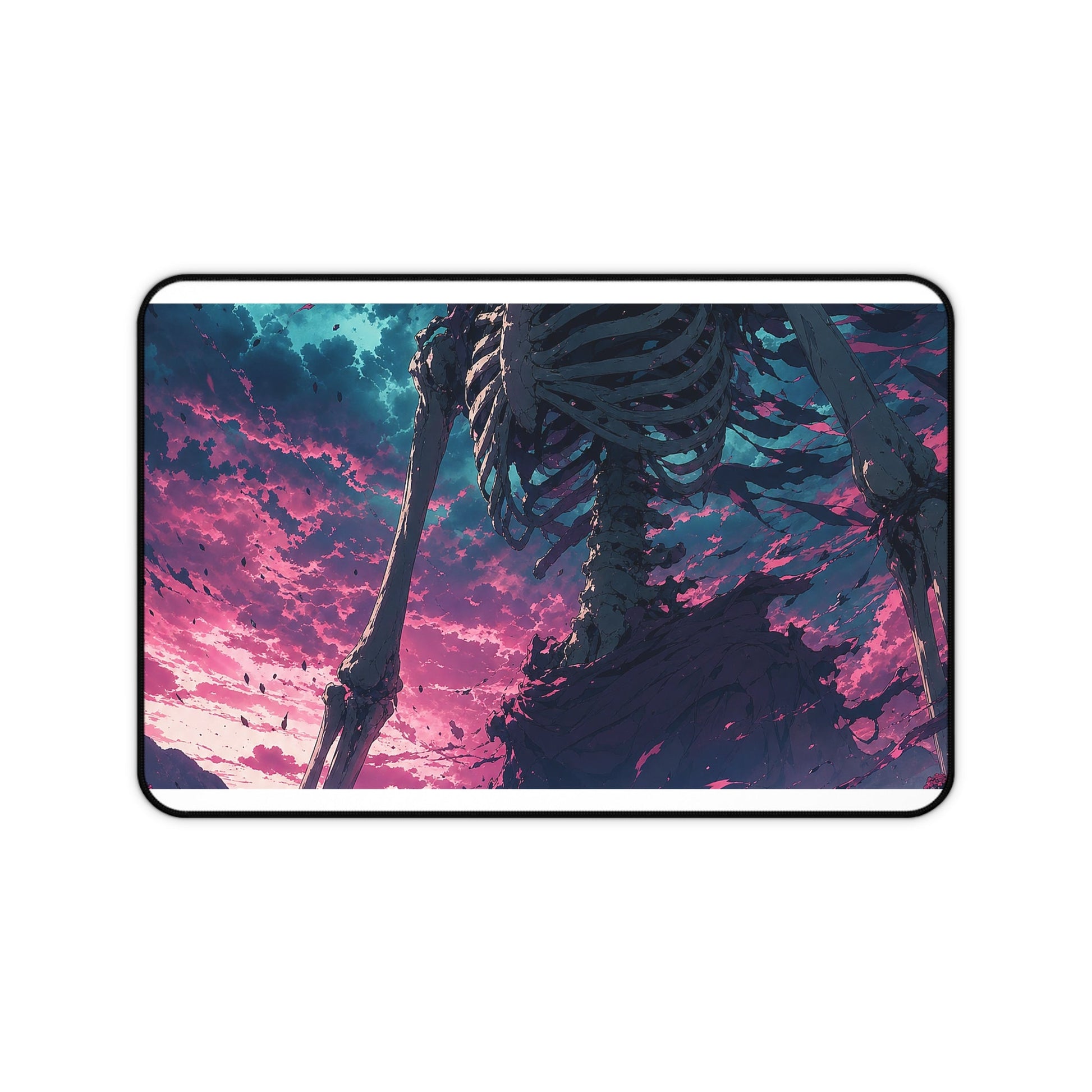 Giant Skeleton Looming Over Village - Anime Manga Gaming Desk Mat - Moikas