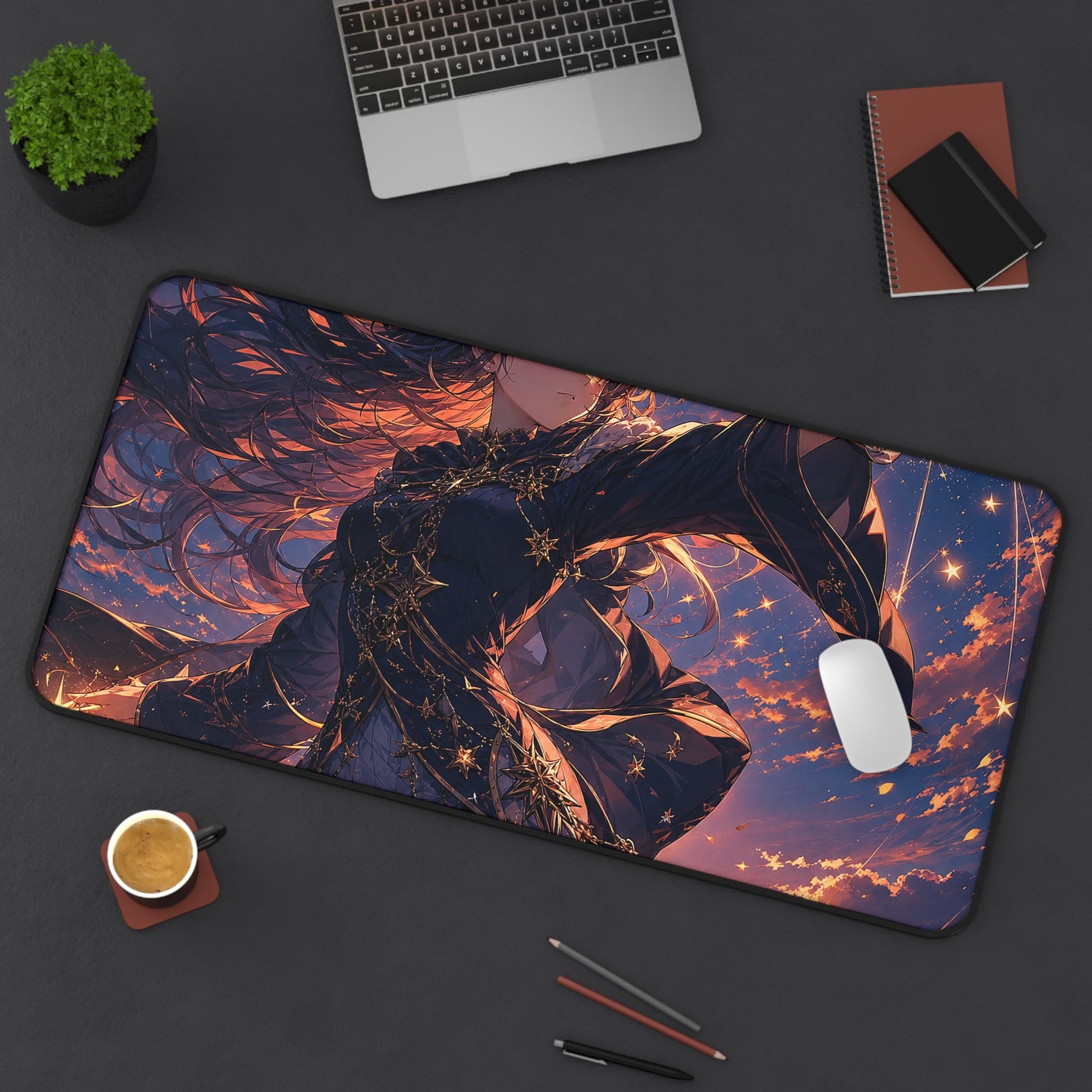 Girl Summoning Star Magic - Anime Manga Gaming Desk Mat - Moikas