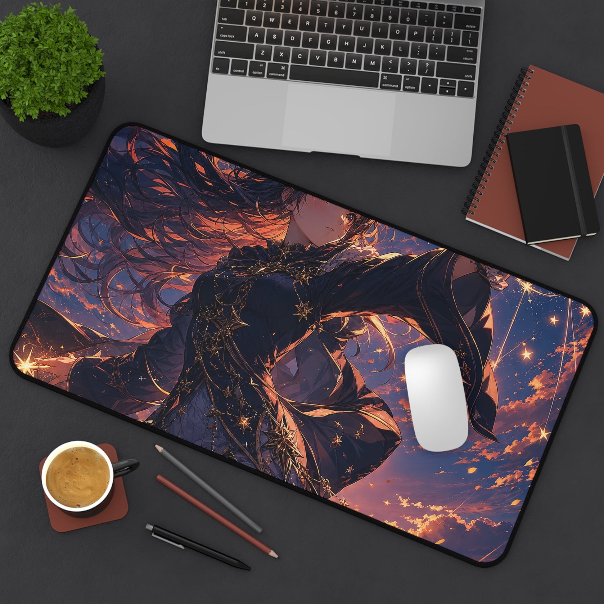 Girl Summoning Star Magic - Anime Manga Gaming Desk Mat - Moikas