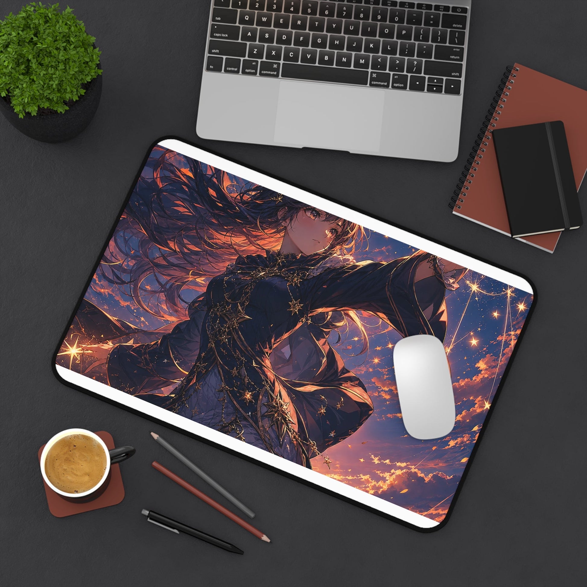 Girl Summoning Star Magic - Anime Manga Gaming Desk Mat - Moikas