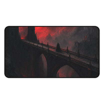Gothic Bridge Over Void - Dark Fantasy Gaming Desk Mat - Moikas