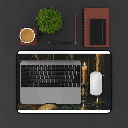 Gothic Cathedral Interior - Dark Academia Gaming Desk Mat - Moikas