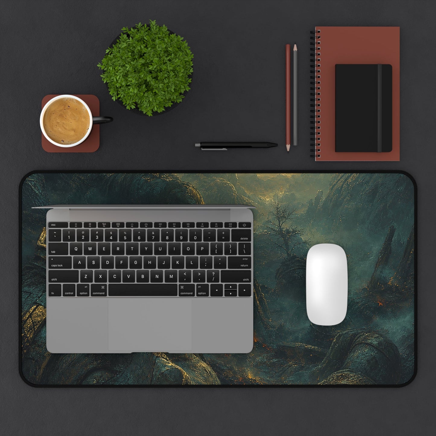 Graveyard Of Giants - Dark Fantasy Gaming Desk Mat - Moikas