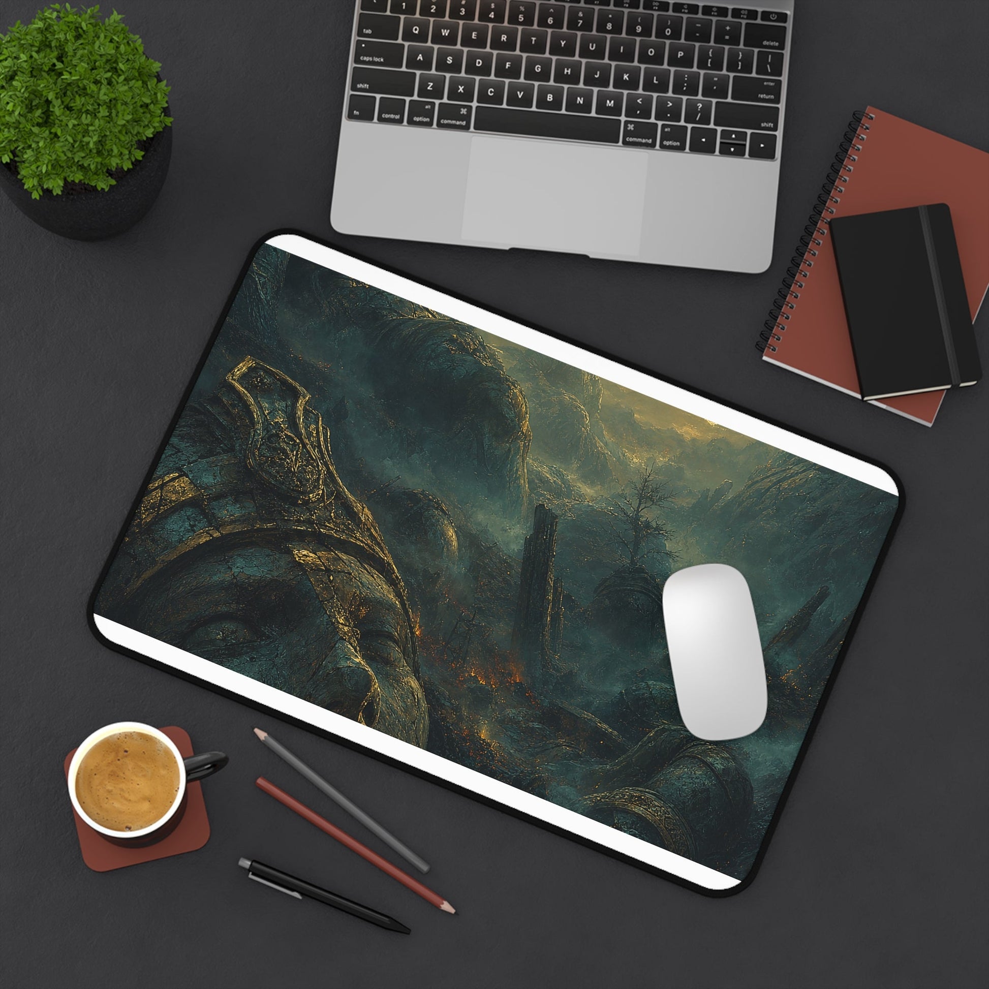 Graveyard Of Giants - Dark Fantasy Gaming Desk Mat - Moikas