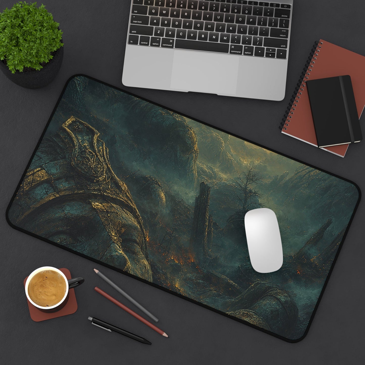 Graveyard Of Giants - Dark Fantasy Gaming Desk Mat - Moikas