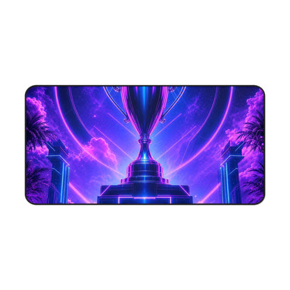 High Score Screen With Neon - Gaming Culture Gaming Desk Mat - Moikas