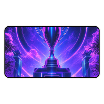 High Score Screen With Neon - Gaming Culture Gaming Desk Mat - Moikas