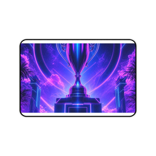 High Score Screen With Neon - Gaming Culture Gaming Desk Mat - Moikas
