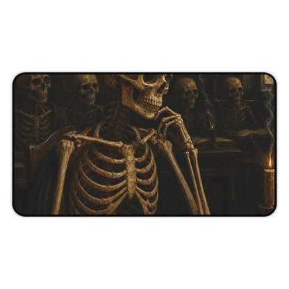 Humskeleton In Classroom - Dark Academia Gaming Desk Mat - Moikas