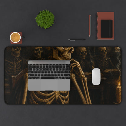 Humskeleton In Classroom - Dark Academia Gaming Desk Mat - Moikas