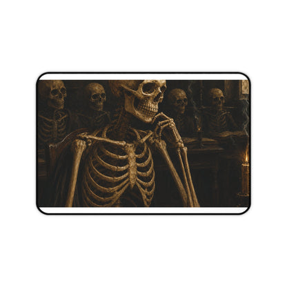 Humskeleton In Classroom - Dark Academia Gaming Desk Mat - Moikas