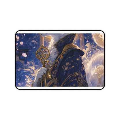 Inari Fox Messenger With Key - Japanese Mythology Gaming Desk Mat - Moikas