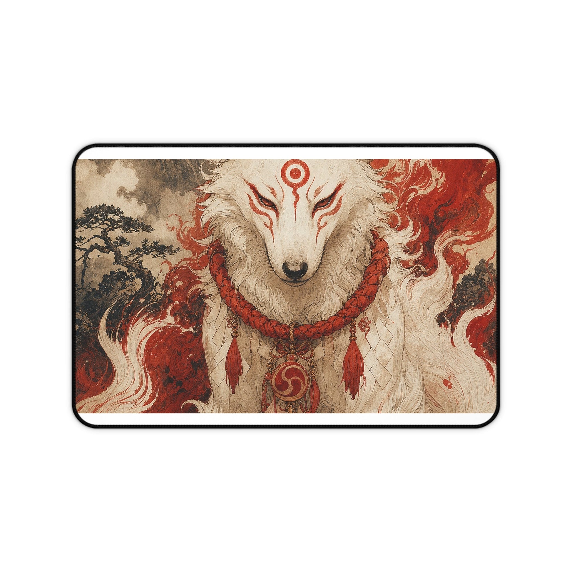 Inugami Dog Spirit - Japanese Mythology Gaming Desk Mat - Moikas