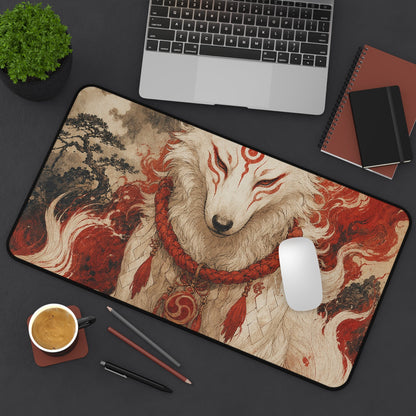 Inugami Dog Spirit - Japanese Mythology Gaming Desk Mat - Moikas