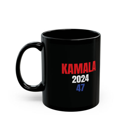 Kamala 2024 Election Mug | Inspirational Cup, Video Game Coffee Cup, Office Or Election Gift | Black Coffee Mug (11/15oz) - Moikas