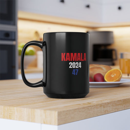 Kamala 2024 Election Mug | Inspirational Cup, Video Game Coffee Cup, Office Or Election Gift | Black Coffee Mug (11/15oz) - Moikas