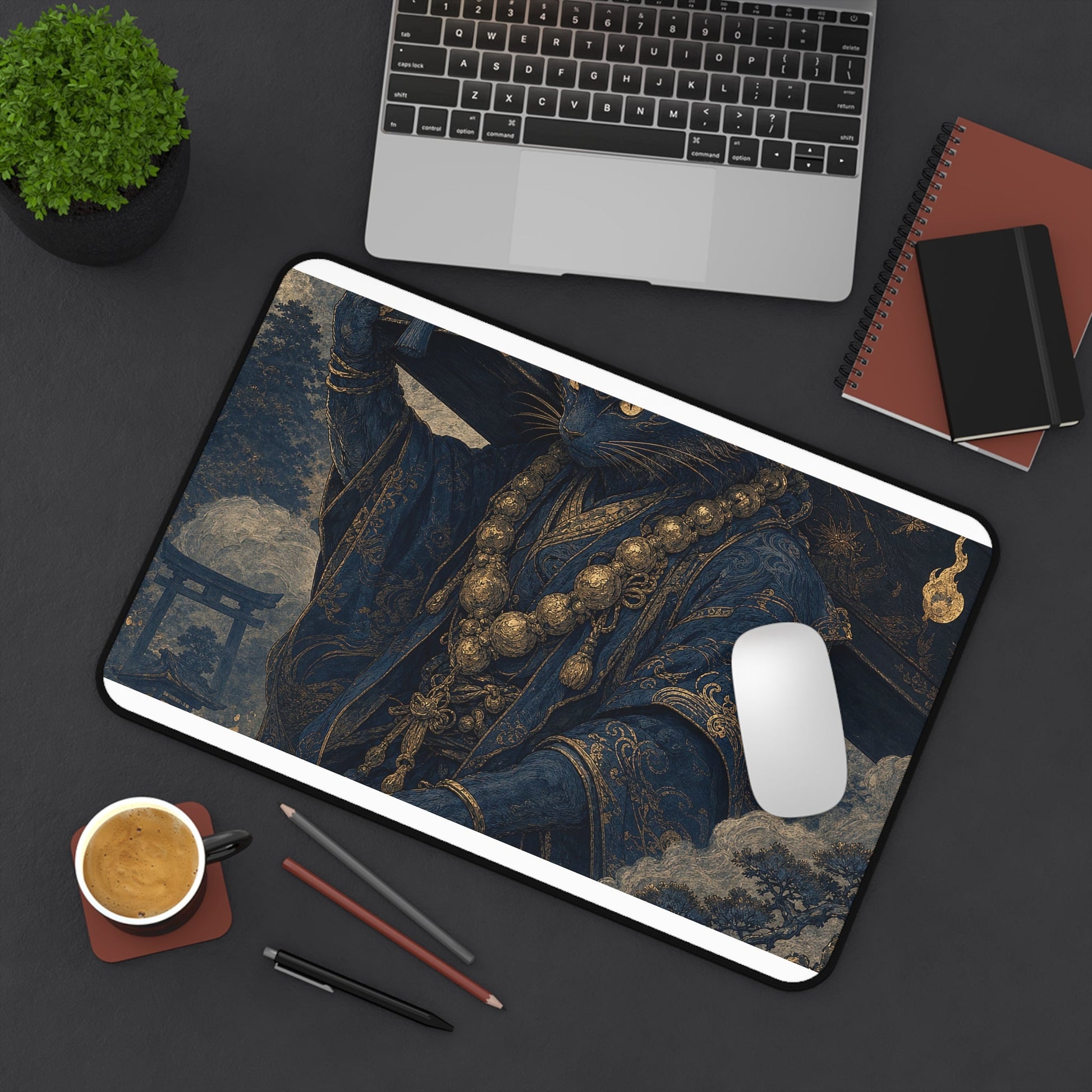 Kashcat Demon Carrying Coffin - Japanese Mythology Gaming Desk Mat - Moikas