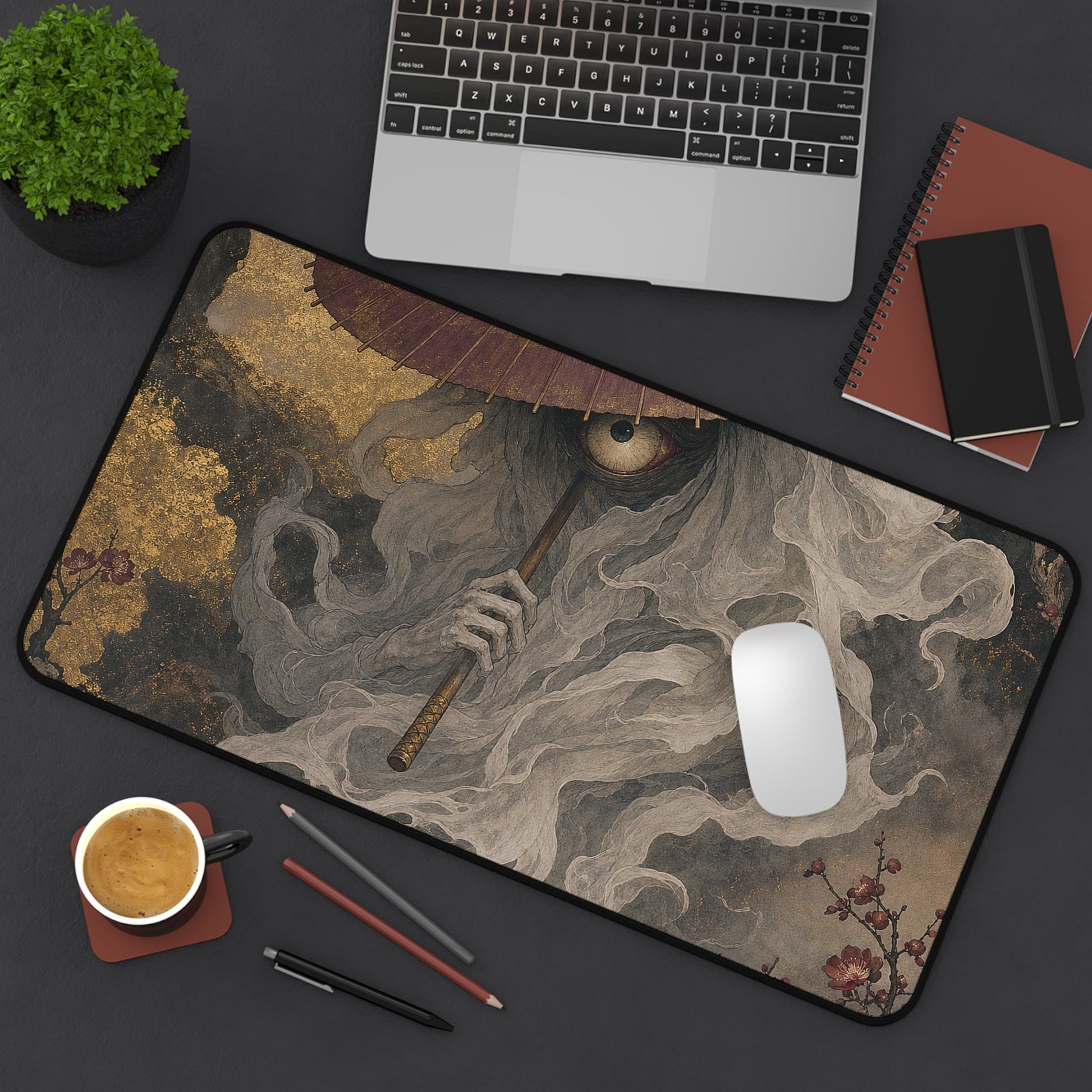Kasobake Umbrellghost - Japanese Mythology Gaming Desk Mat - Moikas