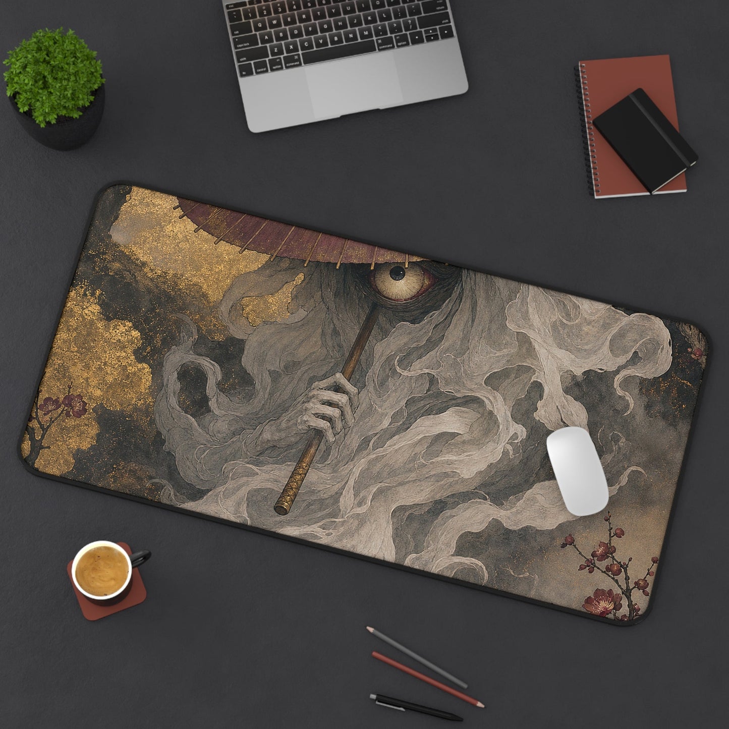Kasobake Umbrellghost - Japanese Mythology Gaming Desk Mat - Moikas