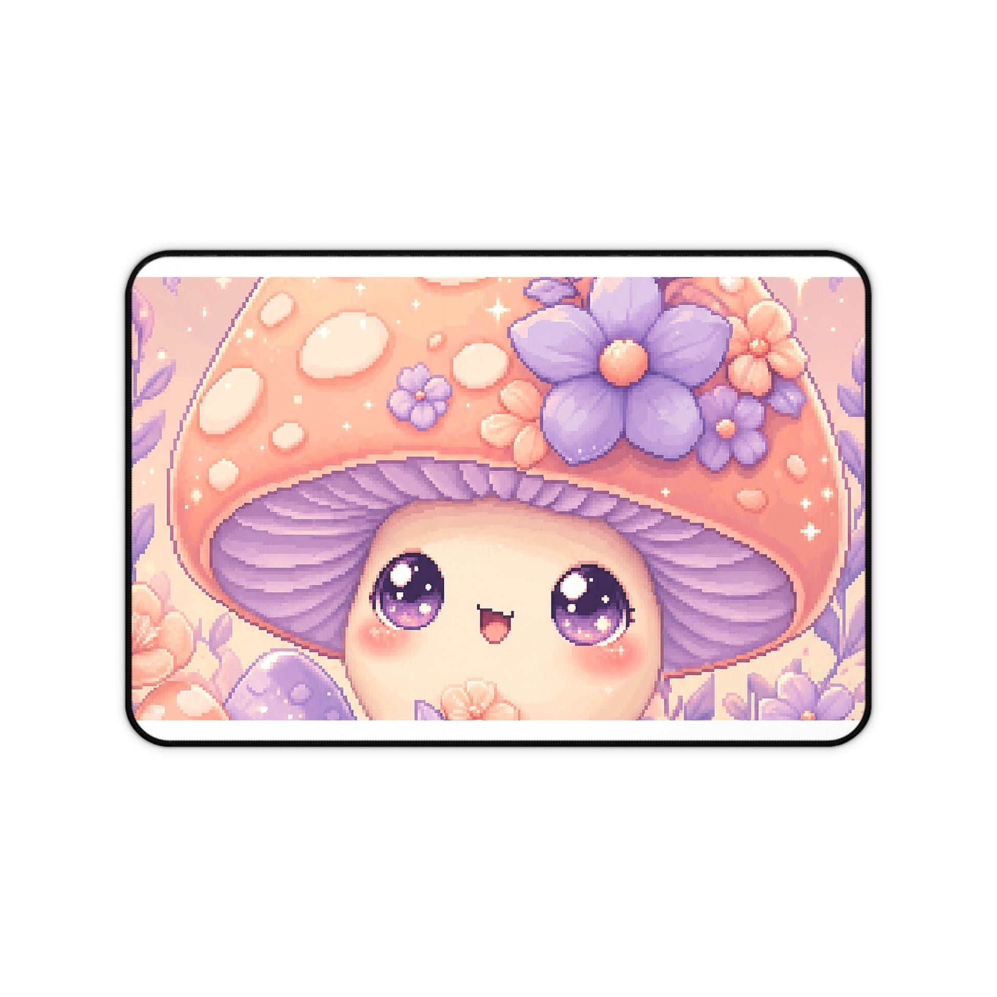 Kawaii Mushroom Character - Kawaii Gaming Gaming Desk Mat - Moikas