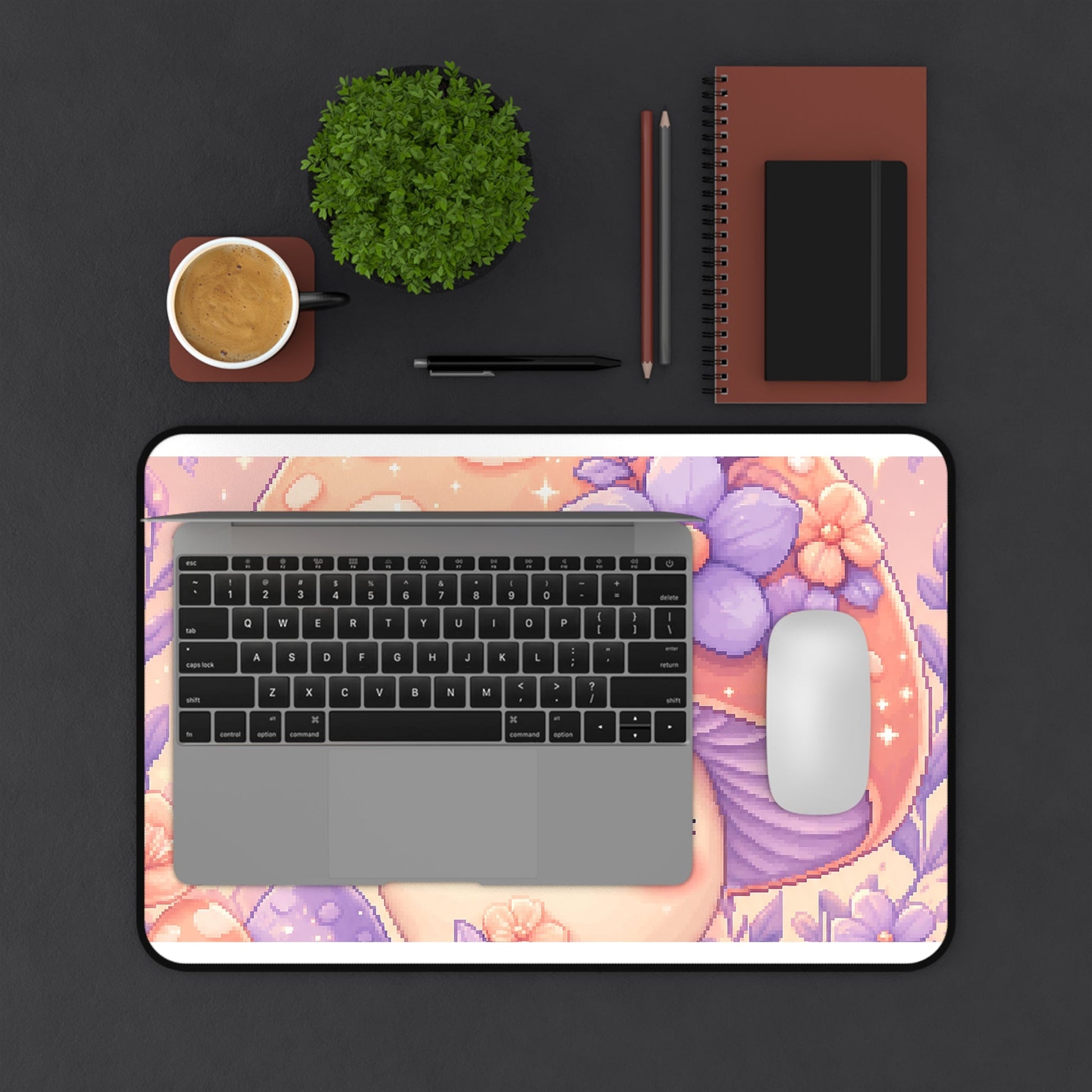 Kawaii Mushroom Character - Kawaii Gaming Gaming Desk Mat - Moikas