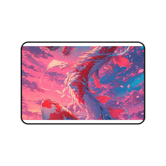Koi Fish Transforming Into Dragon - Anime Manga Gaming Desk Mat - Moikas