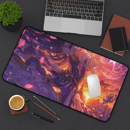 Magical Girl Casting Spells - Anime Manga Gaming Desk Mat - Moikas