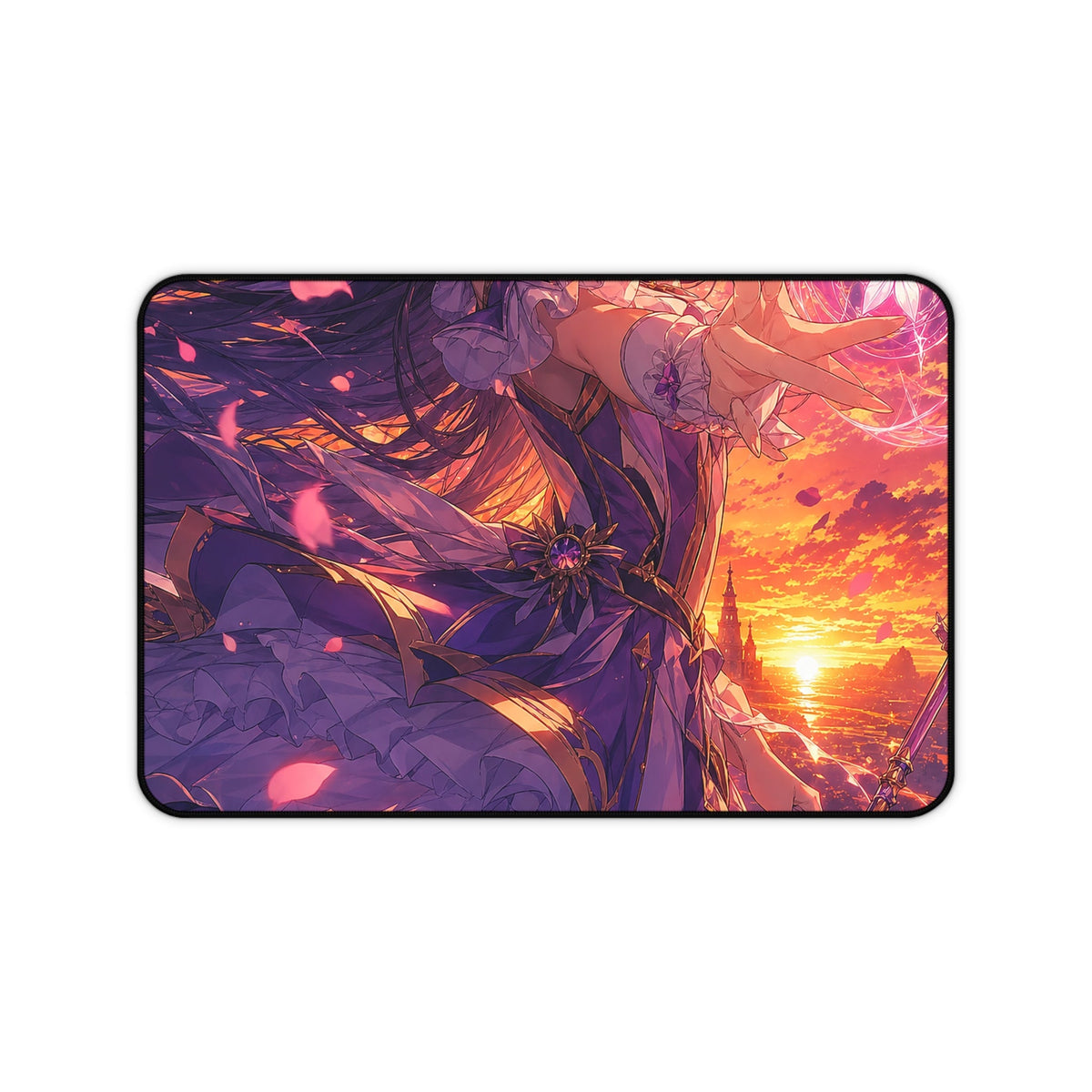 Magical Girl Casting Spells - Anime Manga Gaming Desk Mat - Moikas