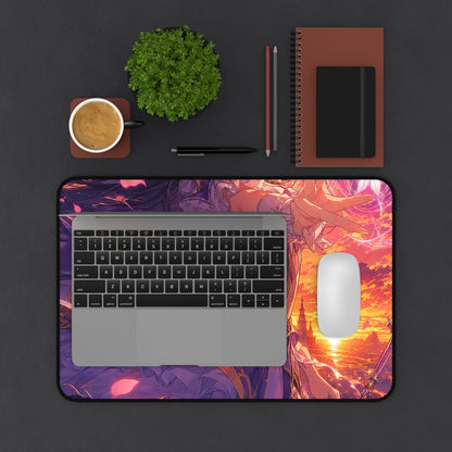 Magical Girl Casting Spells - Anime Manga Gaming Desk Mat - Moikas