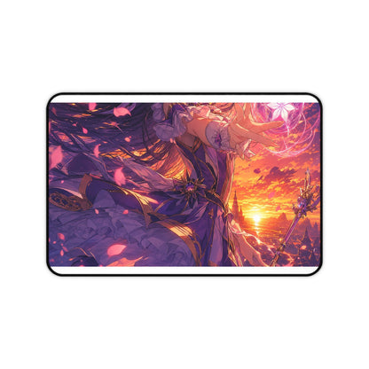 Magical Girl Casting Spells - Anime Manga Gaming Desk Mat - Moikas