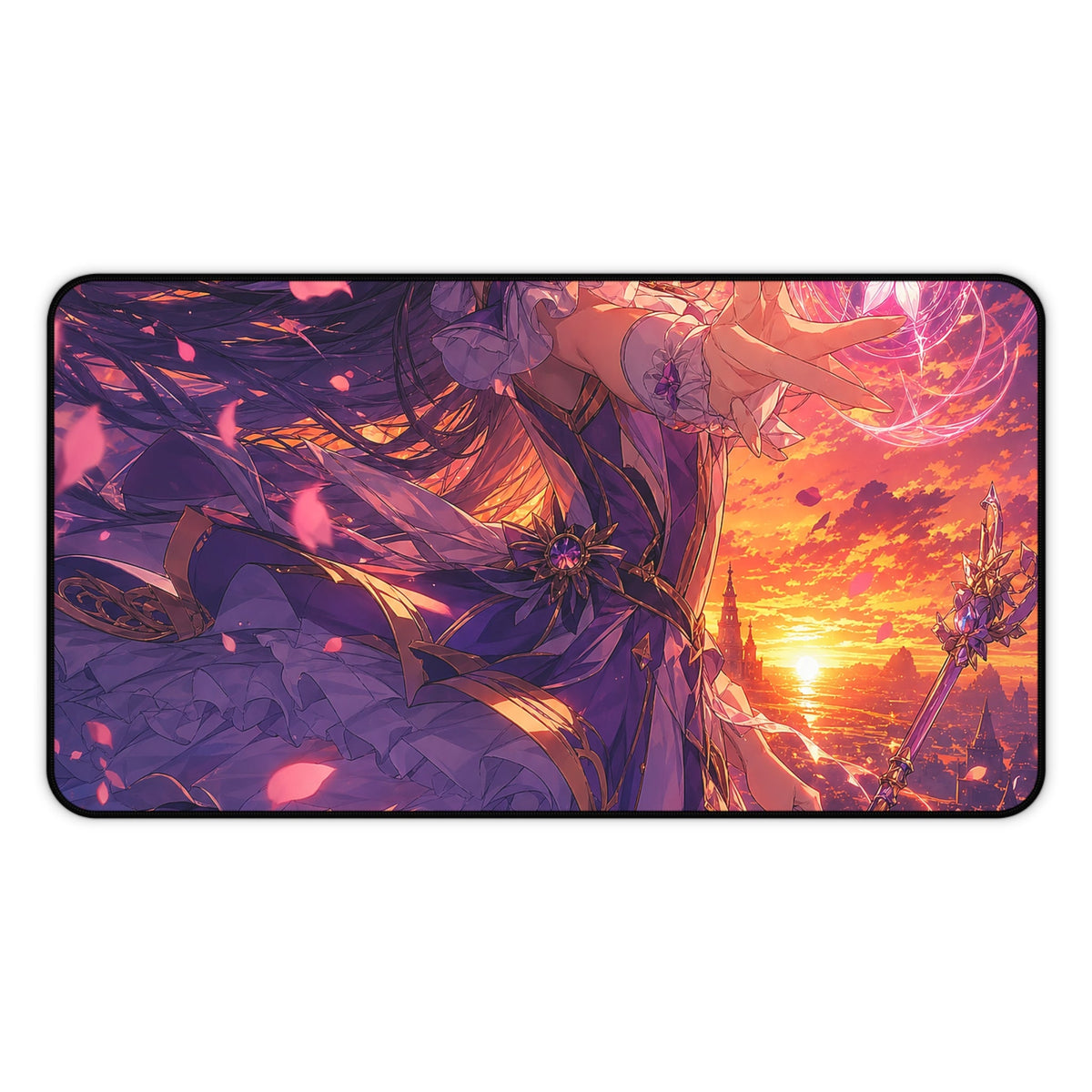Magical Girl Casting Spells - Anime Manga Gaming Desk Mat - Moikas