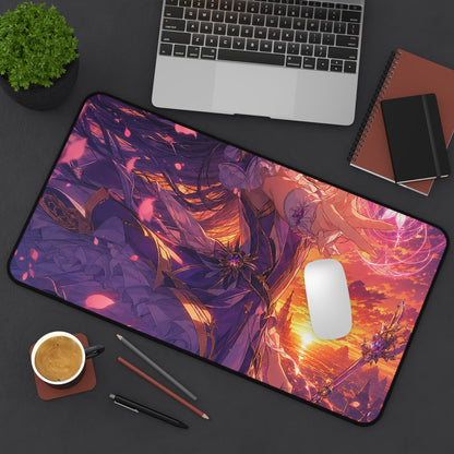 Magical Girl Casting Spells - Anime Manga Gaming Desk Mat - Moikas