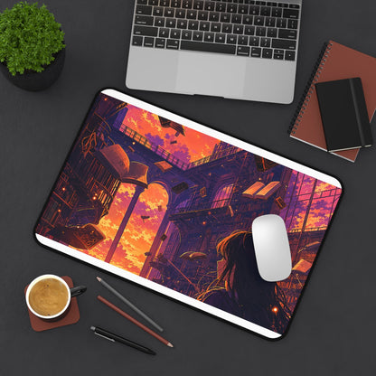 Magical Library With Floating Books - Anime Manga Gaming Desk Mat - Moikas