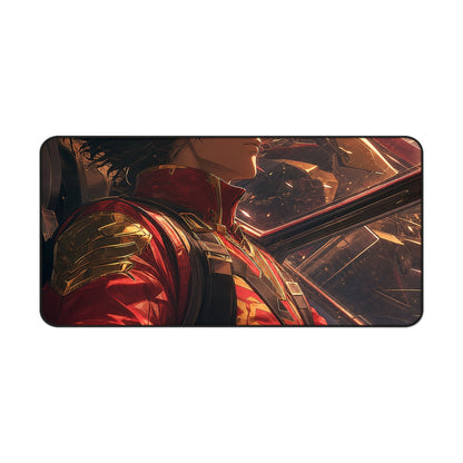 Mechpilot In Cockpit - Anime Manga Gaming Desk Mat - Moikas