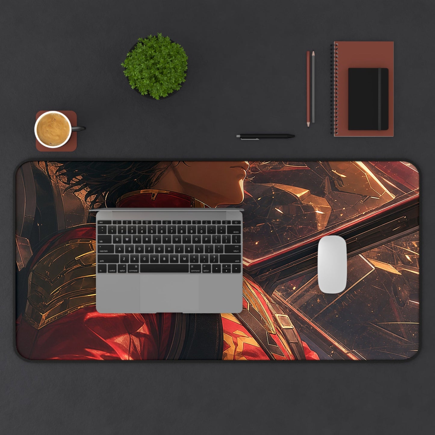Mechpilot In Cockpit - Anime Manga Gaming Desk Mat - Moikas