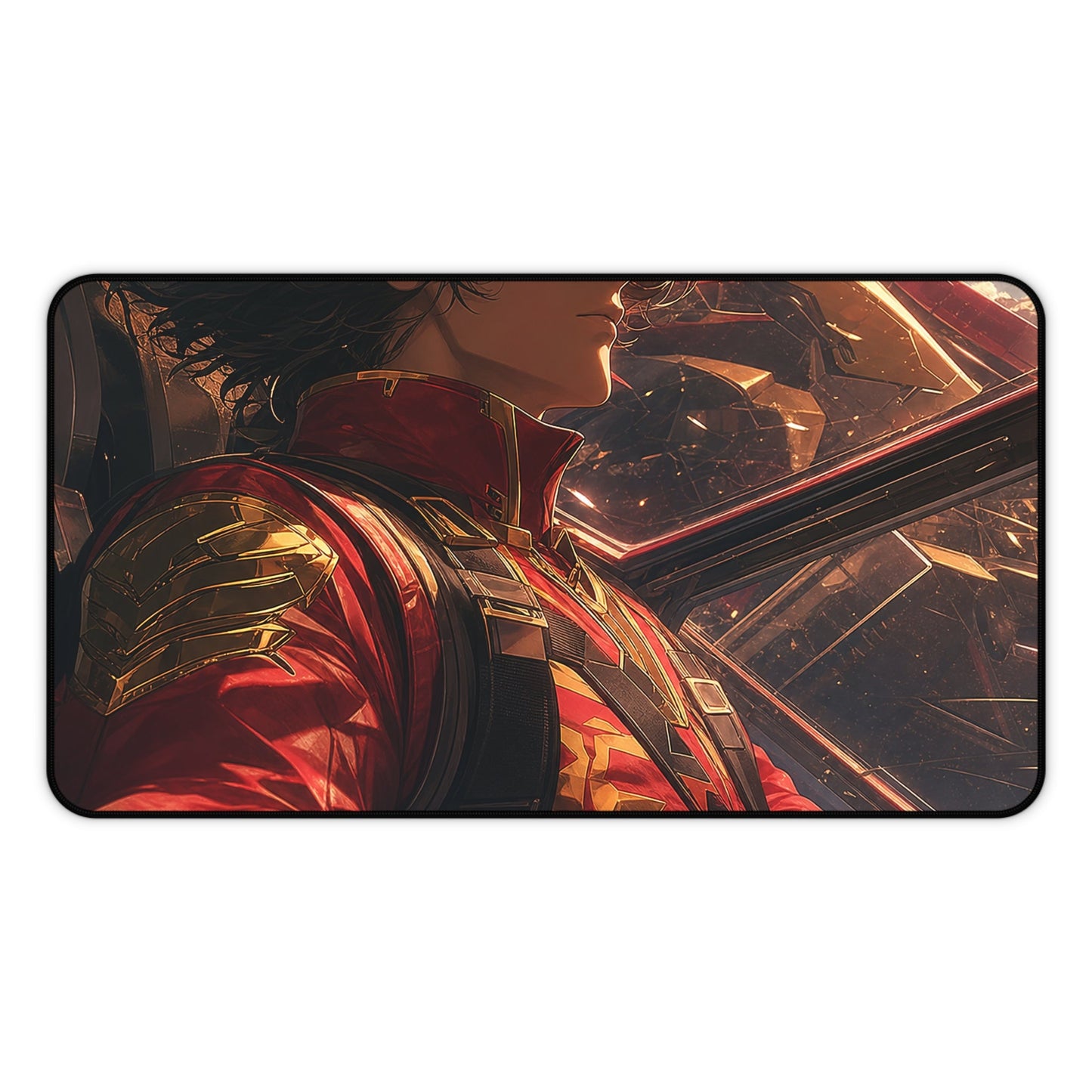 Mechpilot In Cockpit - Anime Manga Gaming Desk Mat - Moikas