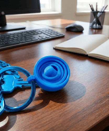 Mini Gyro Fidget Keychain - 5 Ring Pocket Sensory Toy, 3D Printed EDC Stress Relief - Moikas