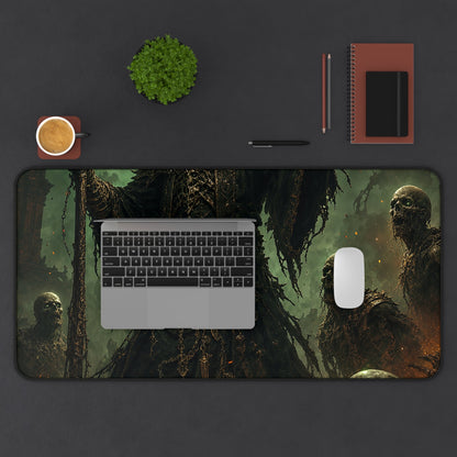 Necromancer Raising The Dead - Dark Fantasy Gaming Desk Mat - Moikas