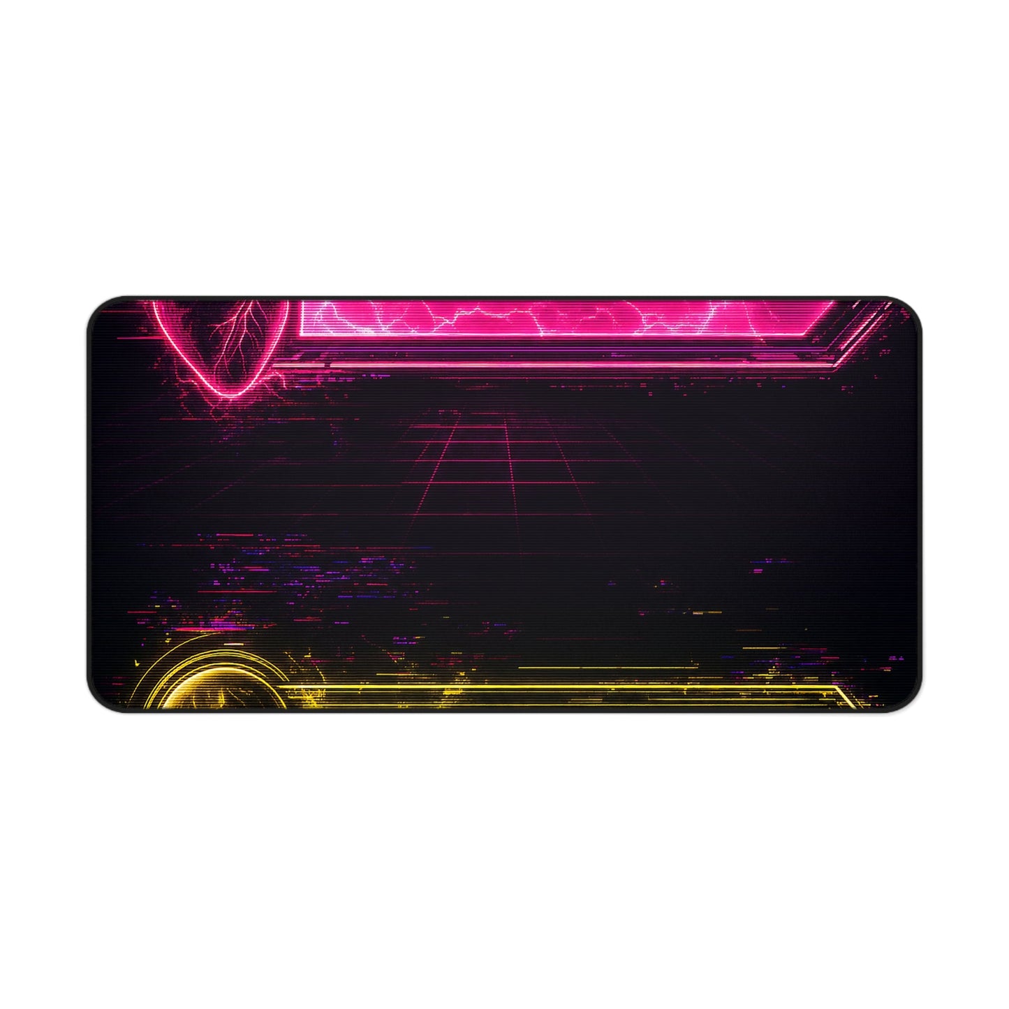 Neon Health Bar And Manbar - Gaming Culture Gaming Desk Mat - Moikas