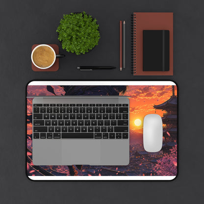 Ninjleaping Across Rooftops - Anime Manga Gaming Desk Mat - Moikas