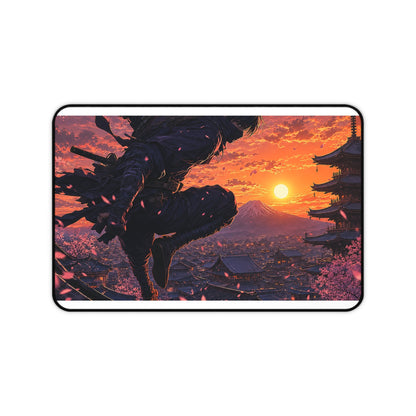 Ninjleaping Across Rooftops - Anime Manga Gaming Desk Mat - Moikas